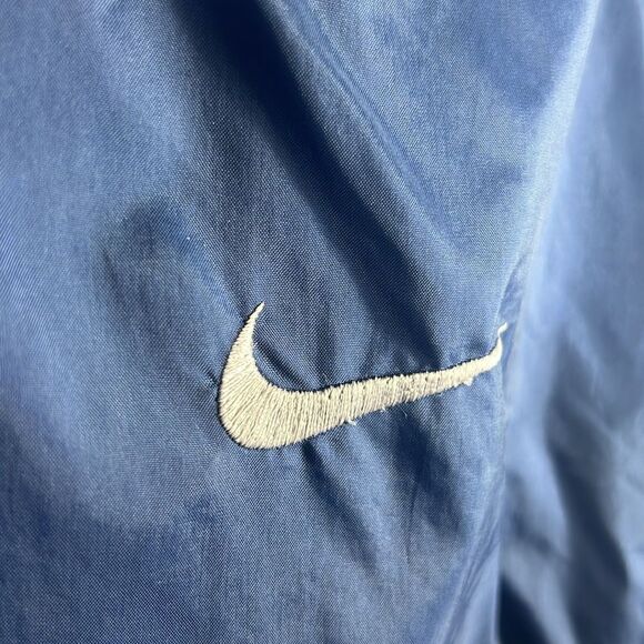 🔥 Vintage 90’s NIKE Nylon Hoodie Polyester Fleece Lined Snap Jacket - Sz M -EUC - Picture 11 of 13